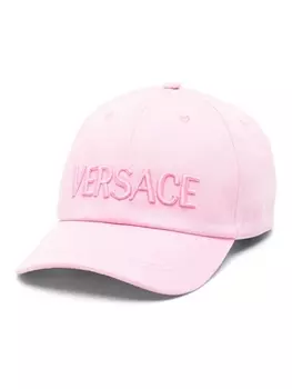 Versace кепка с вышитым логотипом, розовый