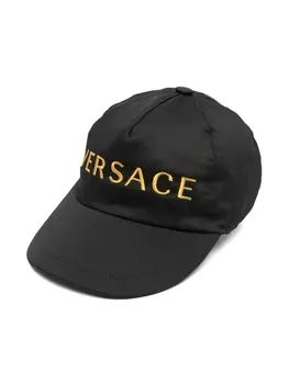 Versace Kids бейсболка с вышитым логотипом, черный