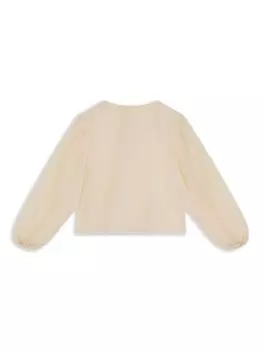 Versace Kids блузка с круглым вырезом и длинными рукавами, желтый