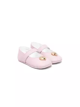 Versace Kids декорированные балетки, розовый