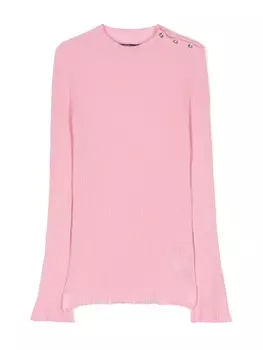 Versace Kids джемпер в рубчик с пуговицами, розовый