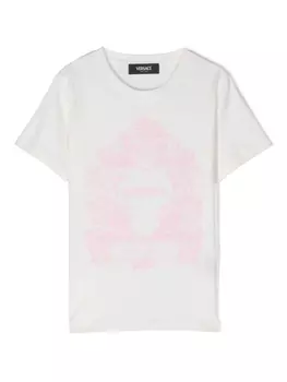 Versace Kids футболка с логотипом, белый