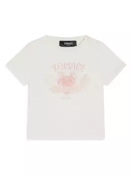 Versace Kids футболка с логотипом, белый