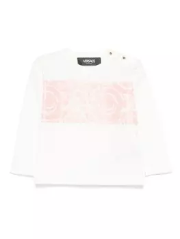 Versace Kids футболка с принтом Barocco