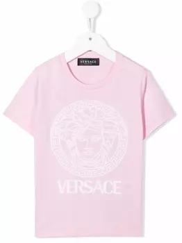Versace Kids футболка с принтом Medusa, розовый