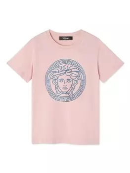 Versace Kids футболка с принтом Medusa, розовый