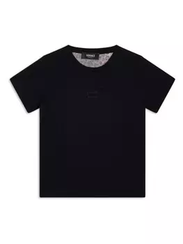 Versace Kids футболка с принтом в стиле барокко, черный