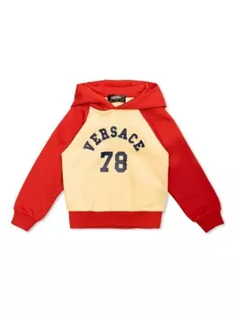 Versace Kids хлопковая толстовка с логотипом, красный
