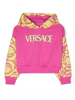 Versace Kids худи с логотипом, розовый