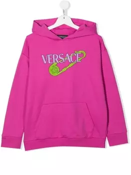 Versace Kids худи с логотипом, розовый