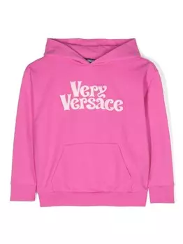 Versace Kids худи с логотипом, розовый