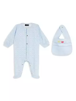 Versace Kids комплект детской одежды с логотипом, синий