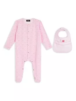 Versace Kids комплект детской одежды с логотипом, розовый