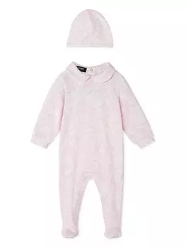 Versace Kids комплект для новорожденного с принтом Barocco, розовый