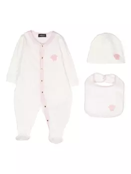 Versace Kids комплект для новорожденного с вышивкой Medusa, белый