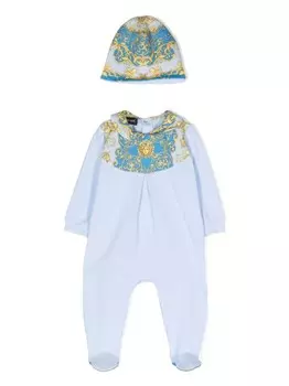 Versace Kids комплект из двух боди с принтом, синий