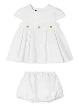 Versace Kids комплект плиссированного платья «Голова Медузы», белый