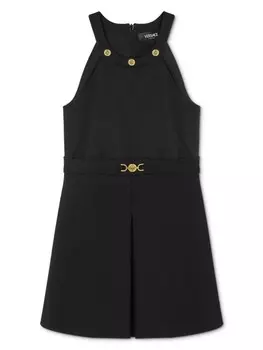 Versace Kids платье без рукавов с декором Medusa, черный