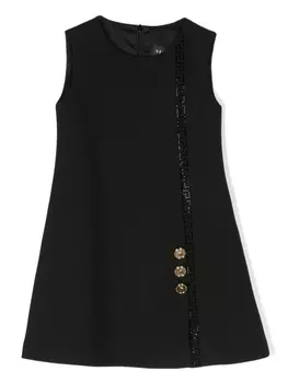 Versace Kids платье с логотипом, черный