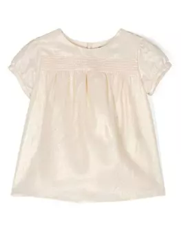 Versace Kids платье с отделкой в стиле Грека, золотистый