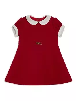Versace Kids платье с отделкой в виде пластины Медузы, красный