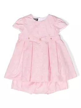 Versace Kids платье с принтом Barocco, розовый