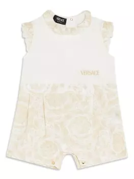 Versace Kids ромпер с принтом Barocco, белый
