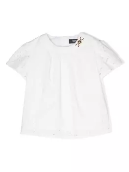 Versace Kids рубашка Barocco Sangallo, белый