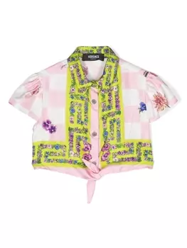 Versace Kids рубашка Blossom, розовый