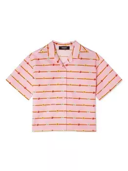 Versace Kids рубашка In Bloom, розовый