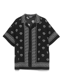 Versace Kids рубашка с принтом Medusa, черный