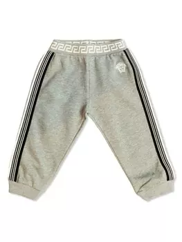 Versace Kids спортивные брюки с логотипом, серый