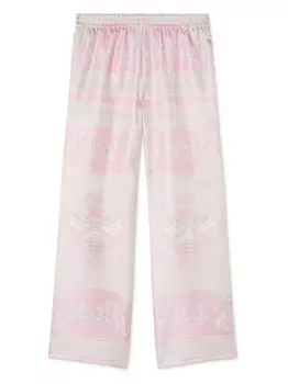 Versace Kids спортивные брюки с принтом, розовый