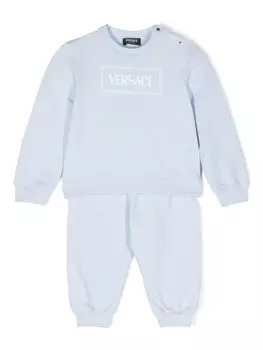 Versace Kids спортивный костюм с логотипом, синий