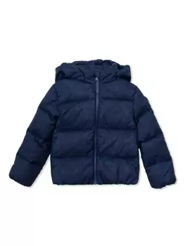 Versace Kids стеганая куртка Barocco, синий