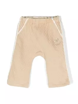 Versace Kids стеганые спортивные брюки, коричневый