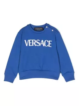 Versace Kids толстовка из джерси с принтом Medusa, синий