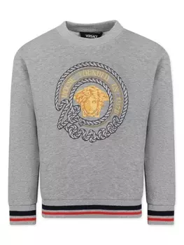 Versace Kids толстовка Medusa, серый