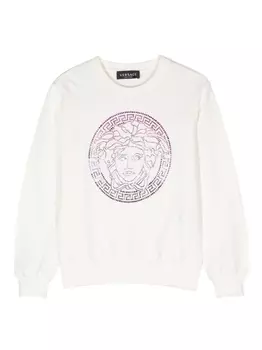 Versace Kids толстовка с декором Medusa, белый