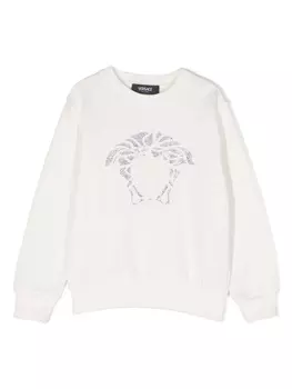 Versace Kids толстовка с принтом Medusa Head, белый