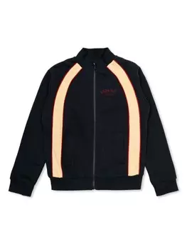 Versace Kids толстовка с вышитым логотипом, синий