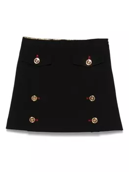 Versace Kids юбка мини с декором Medusa, черный