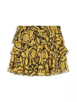 Versace Kids юбка с принтом «Барокко», желтый