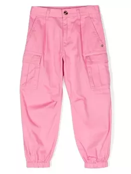 Versace Kids зауженные брюки карго, розовый