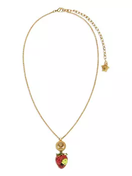 Versace колье с подвеской Strawberry Garden, золотой