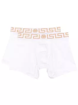 Versace комплект из двух боксеров La Greca, белый