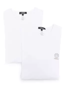 Versace комплект из двух футболок с декором Medusa, белый