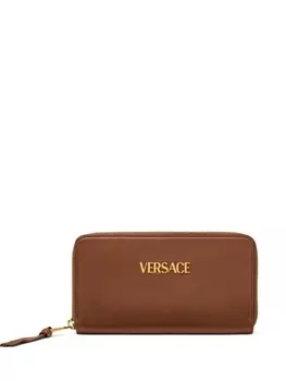 Versace кошелек с логотипом, коричневый