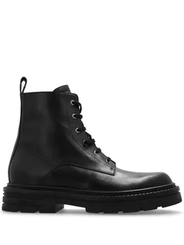 Versace кожаные ботильоны, черный