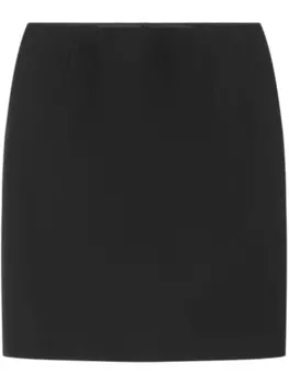 Versace креповая юбка мини из вирджинской шерсти, черный